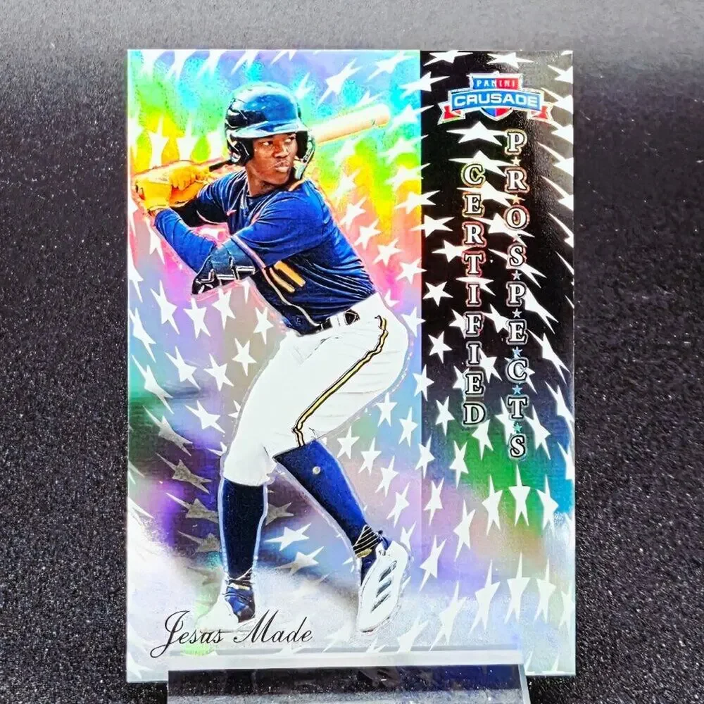 2025 Jesus Made Bowman Chrome Crusade RC's Milwaukee Brewers Top Prospect - Picture 6 of 7